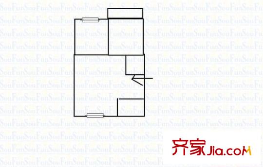 怡景小區(qū) 2室 戶型圖