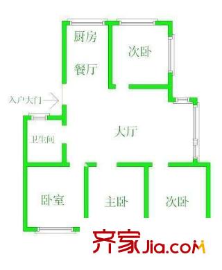  逸園住宅小區(qū) 4室戶型圖