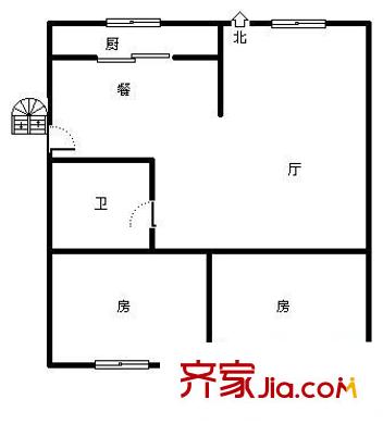 實達(dá)新苑 2室 戶型圖