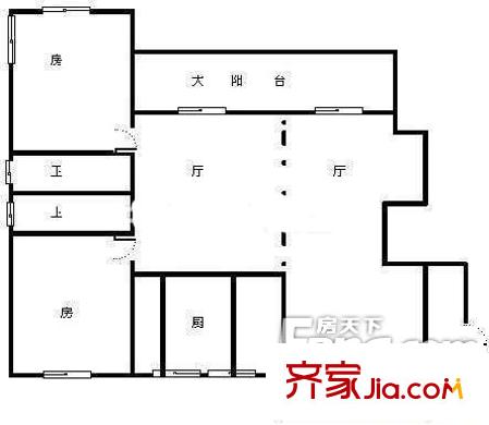 省藍建宿舍 3室 戶型圖