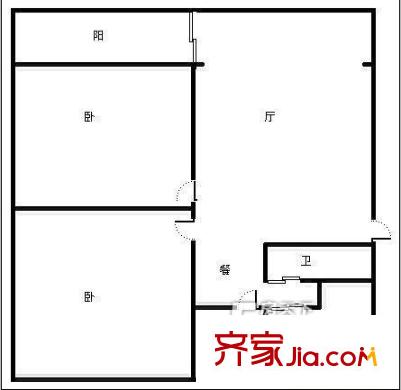 市委黨校宿舍 3室 戶型圖