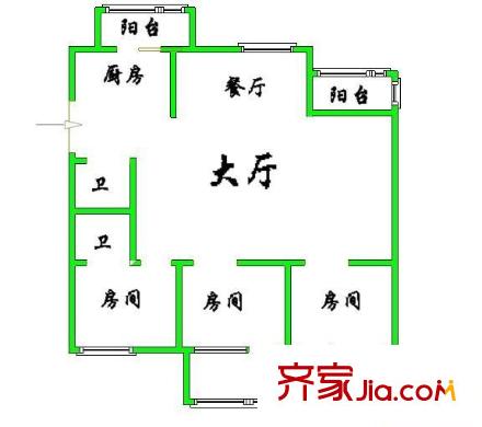 樹湯路皮具宿舍戶型圖皮具宿舍（樹湯路） 3室 戶型圖 3室2廳1衛(wèi)1廚
