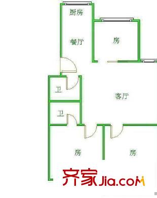 省直機(jī)關(guān)醫(yī)院宿舍 3室 戶型圖