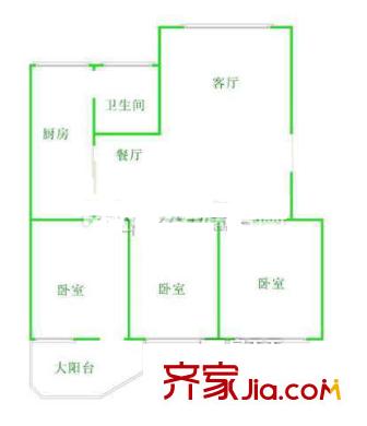  水澗新村 3室戶型圖
