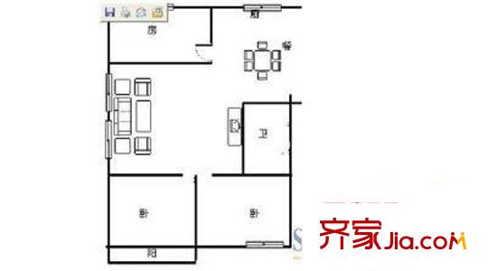 省立宿舍 3室 戶型圖