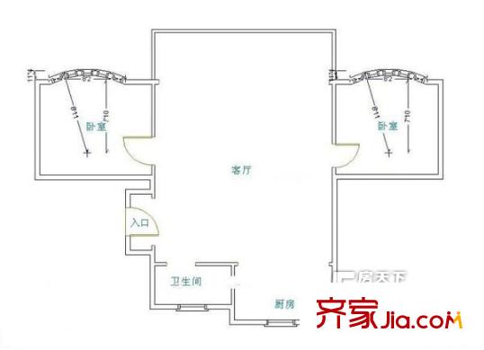 省機(jī)械設(shè)計(jì)院?jiǎn)挝凰奚?2室戶型圖