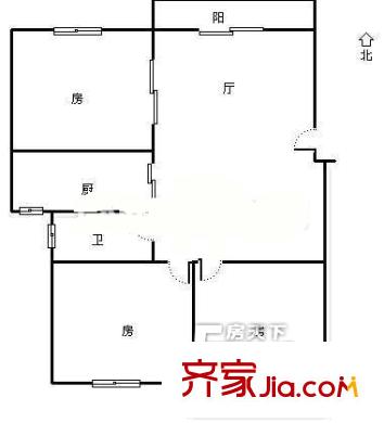 省立醫(yī)院宿舍 3室 戶型圖