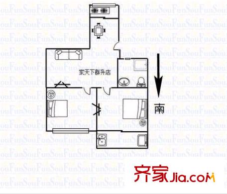 雙豐新村 2室 戶型圖