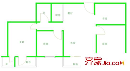 三源花園 4室戶型圖