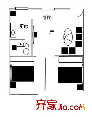 雙福新村 2室 戶型圖