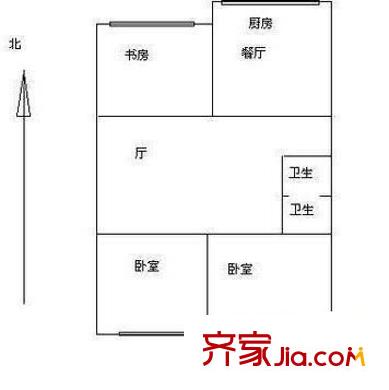 融山花園 3室 戶型圖