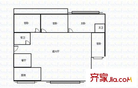 融山花園 戶型圖