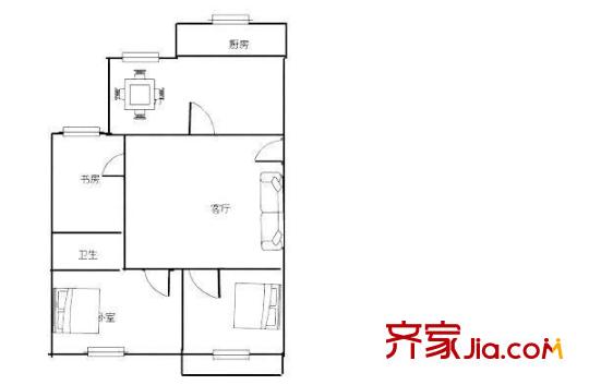 人民銀行國(guó)貨西路單位宿舍 戶型圖