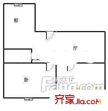 氣象局單位宿舍戶型圖氣象局單宿 2室 戶型圖 2室1廳1衛(wèi)1廚