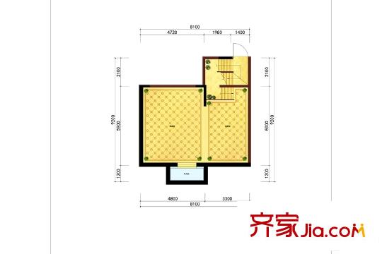 燕西华府下叠地下北入户型图 2室3厅3卫1厨