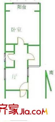 武圣西里户型图户型图 2室1厅1卫1厨