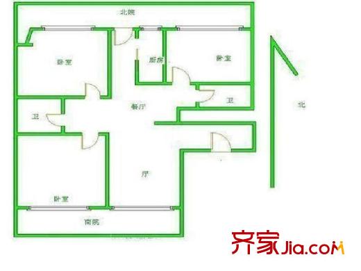 育龙家园 3室 户型图