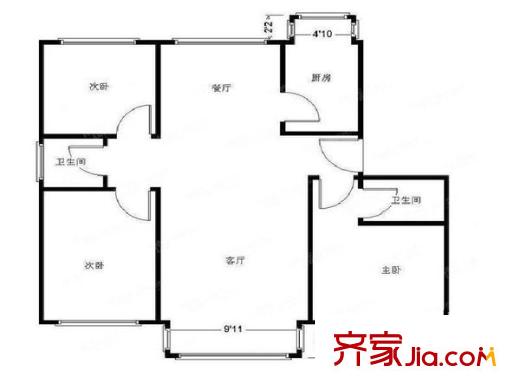 育龙家园 3室 户型图