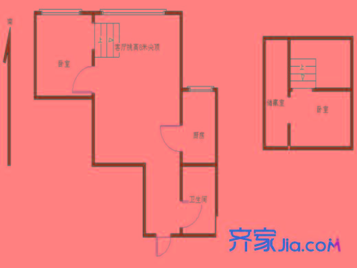 观音寺小区 1室 户型图