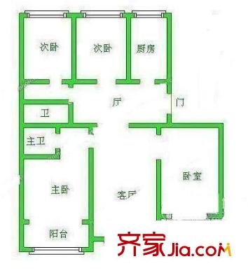 龍回苑戶型圖戶型圖 4室2廳2衛(wèi)1廚