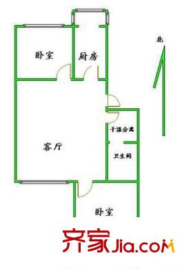 龍回苑戶型圖戶型圖 2室1廳1衛(wèi)1廚