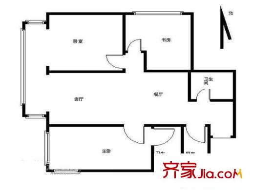 庄维花园一期 3室 户型图