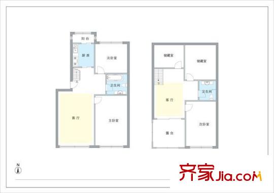 云趣園二區(qū) 3室 戶型圖