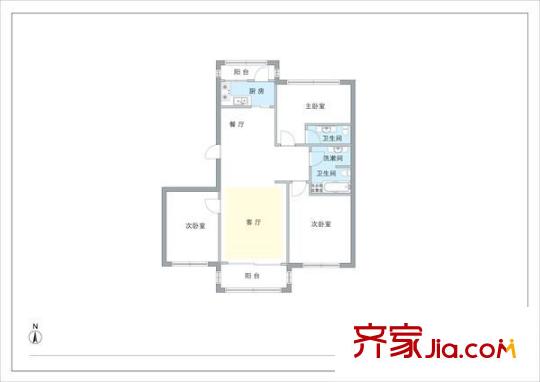 云趣園二區(qū) 3室 戶型圖