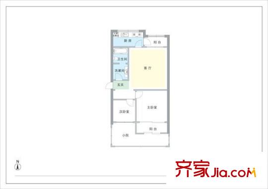 云趣園二區(qū) 2室 戶型圖
