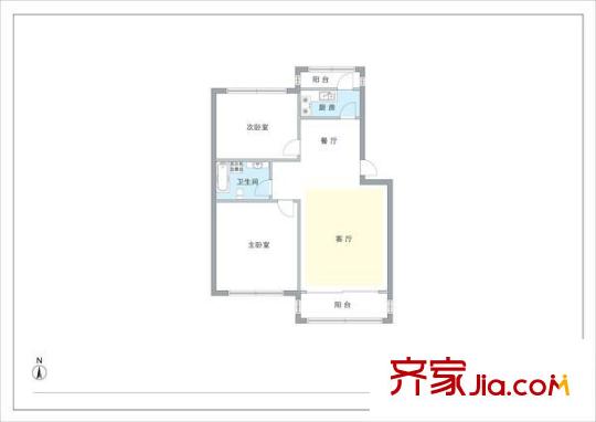 云趣園二區(qū) 2室 戶型圖