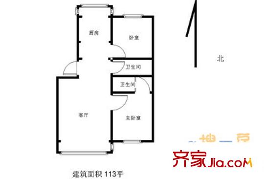 天通苑本五區(qū)戶型圖戶型圖 2室1廳2衛(wèi)1廚