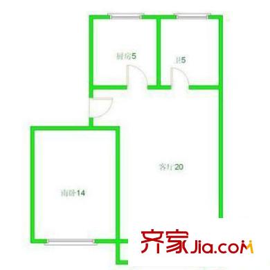 亢山佳園戶型圖戶型圖 1室1廳1衛(wèi)1廚