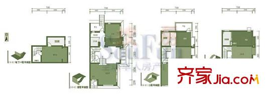 福提岛户型图C-S户型 5室2厅3卫1厨