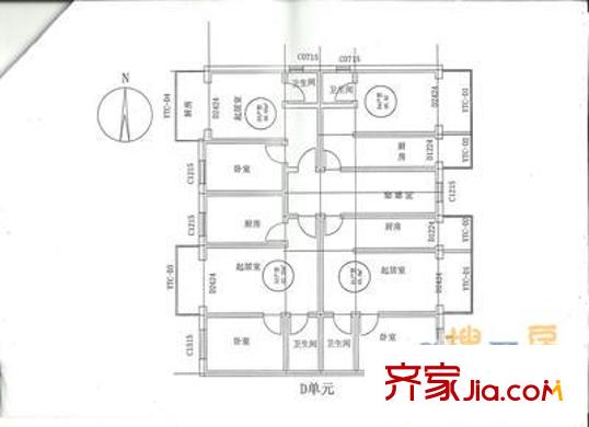 綠城風(fēng)景 1室 戶型圖