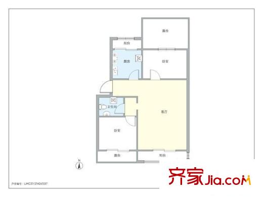 和諧家園一區(qū)戶型圖戶型圖 2室1廳1衛(wèi)1廚