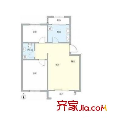 和諧家園一區(qū)戶型圖戶型圖 2室1廳1衛(wèi)1廚