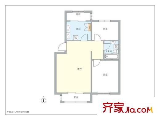 和諧家園一區(qū)戶型圖戶型圖 2室1廳1衛(wèi)1廚
