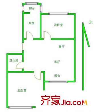 汇丰家园户型图2室 户型图 2室2厅1卫1厨