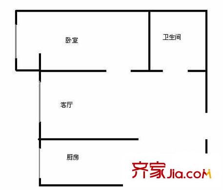 杰座大厦户型图户型图 1室2厅1卫1厨