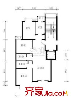 流星花園一區(qū)戶型圖戶型圖 3室2廳2衛(wèi)1廚