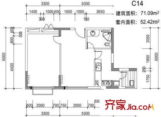 北回歸線戶型圖戶型圖 1室1廳1衛(wèi)1廚