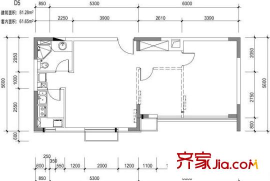 北回歸線戶型圖戶型圖 2室2廳1衛(wèi)1廚