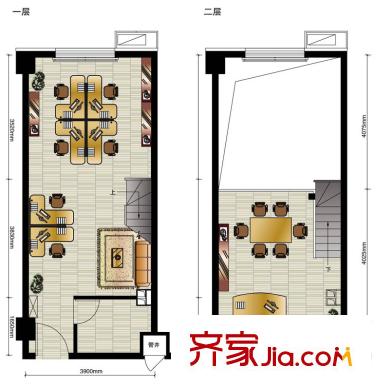 乐栋300户型图B户型 1室1厅1卫1厨