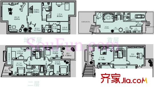 亚运新新家园户型图A1号楼D户型 7室2厅5卫1厨