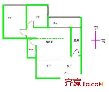 阳光四季 2室 户型图