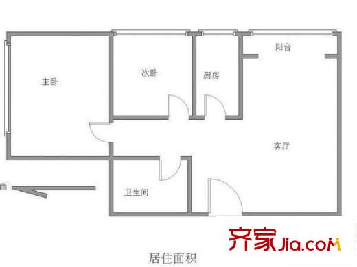 阳光四季 2室 户型图