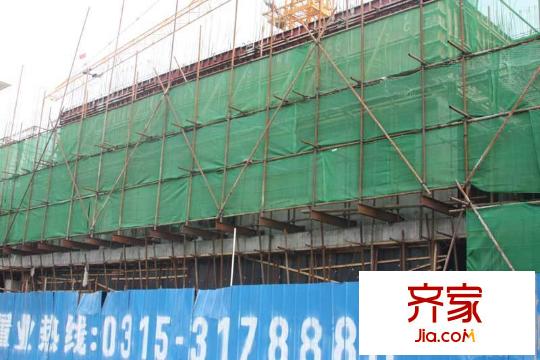世紀(jì)花園119號(hào)樓外景圖工程進(jìn)展：建至3層（20100914）