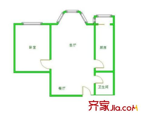 草桥欣园四区 1室 户型图