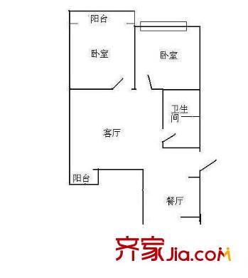 天秀花园安和园 2室 户型图