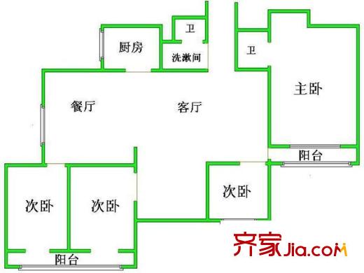 龙翔路小区 0室 户型图